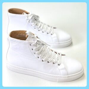 Thursday Boot Co Premier High Top Sneakers Men's 9 White Leather Portugal CLEAN
